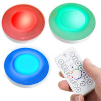 LED-SPOT mit Fernbedienung, Farbwechsel & Timer für Innen/Außen - 3er-Set - Weiß, Kunststoff (8/8/4.5cm) - Northpoint