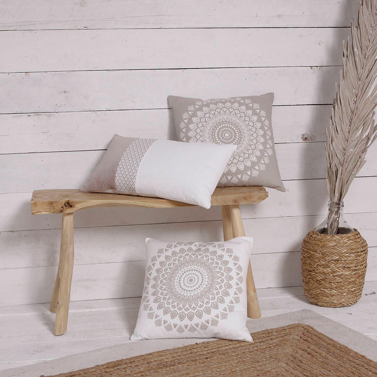 ZIERKISSEN Slow Life 40/40 cm - Beige, Naturmaterialien (40/40cm) - Today