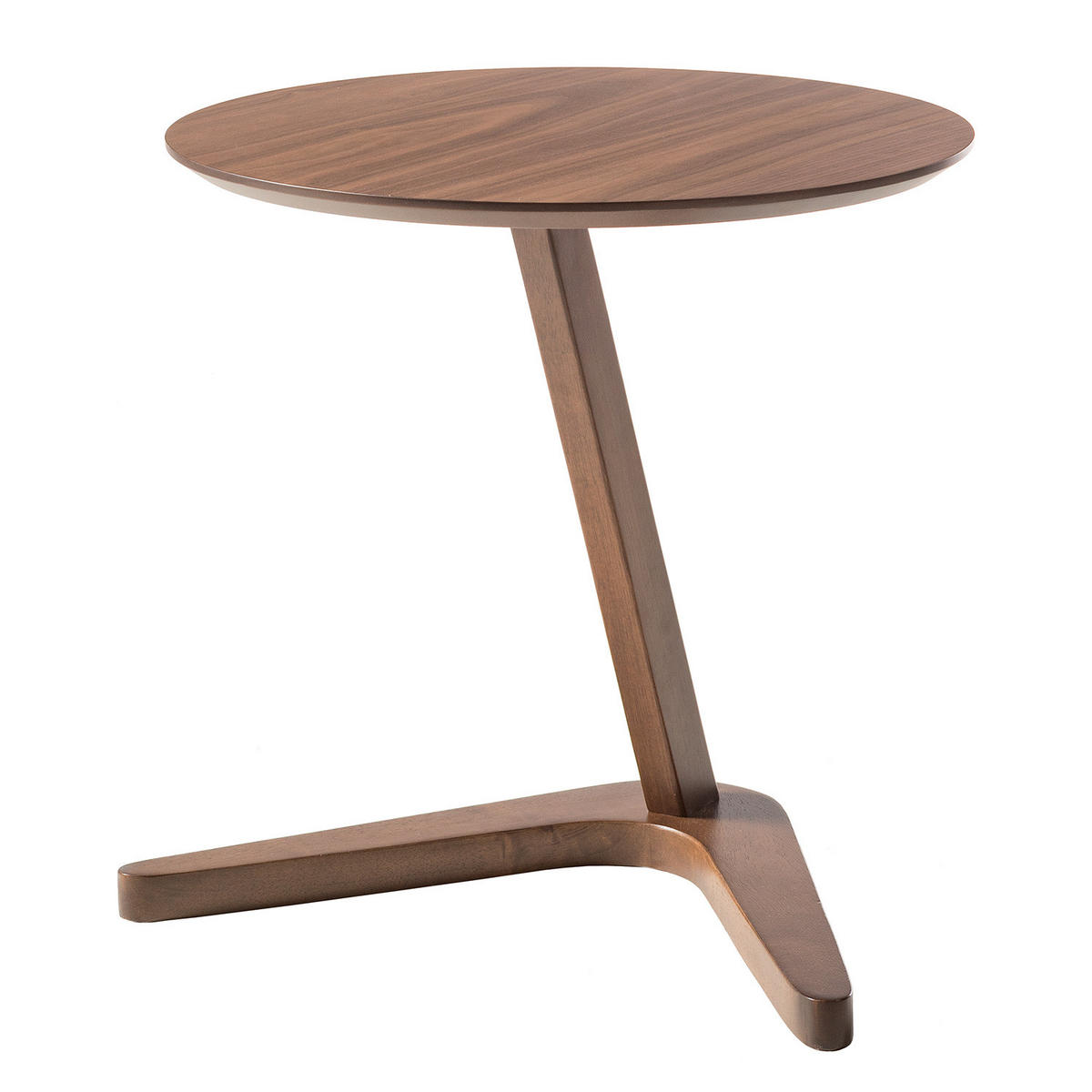 BEISTELLTISCH - Gummibaum teilmassiv - Walnussfarben, Holzwerkstoff (50/50/50cm) - home24