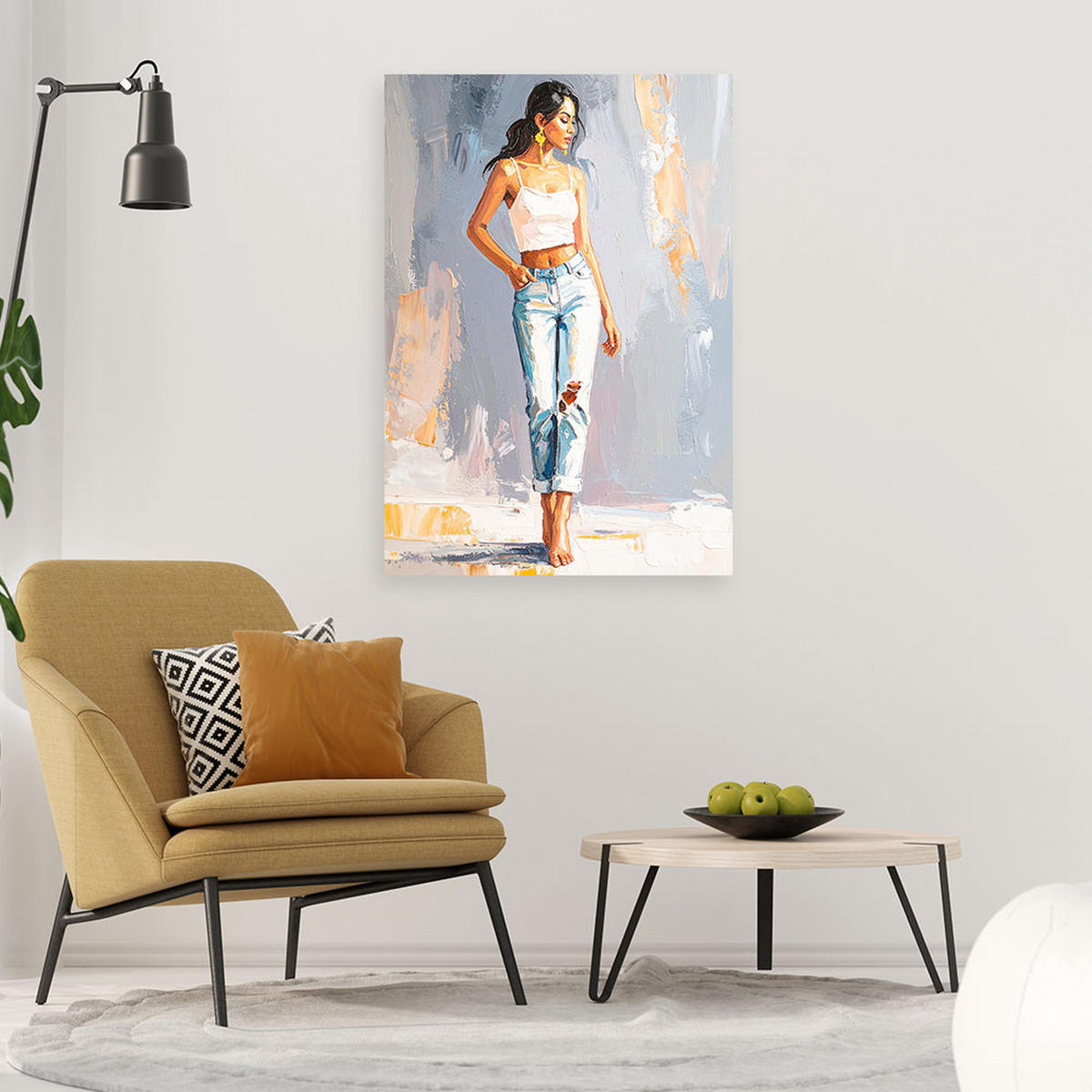 LEINWANDBILD Menschen & Charaktere 40x60cm - Grau, Textil (40/60cm) - Feeby