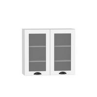 GLASHÄNGESCHRANK WS80 P/L – Elvara – Elegante Wandlösung – Grau / Matt - Grau, Glas/Holzwerkstoff (80/72/30cm) - ROYAL24_MARKT