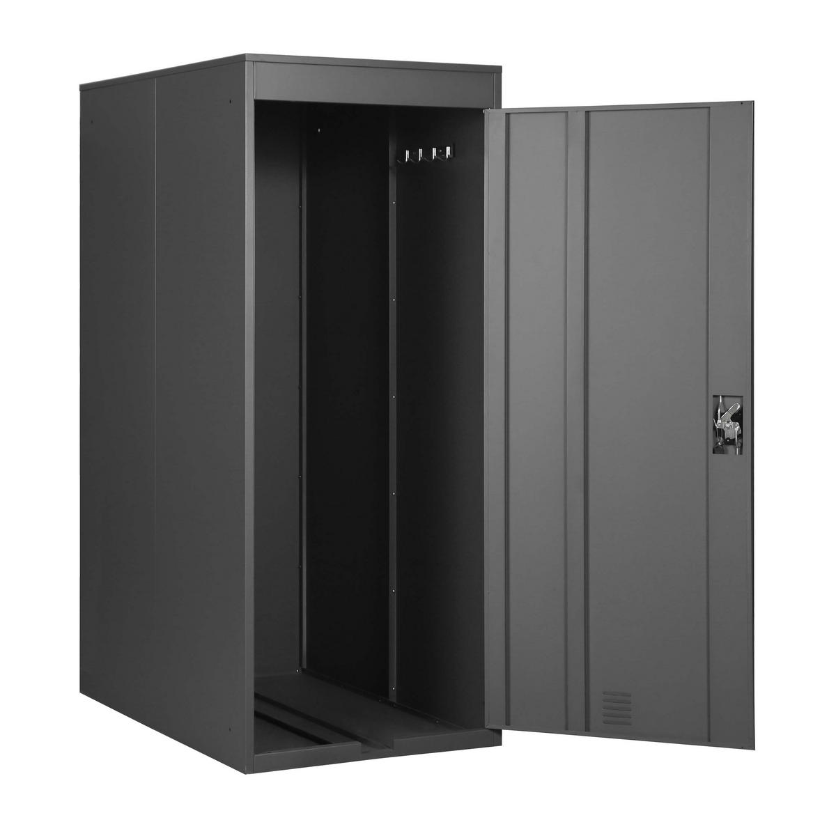 FAHRRADGARAGE rechteckig Anthrazit - Anthrazit, Metall (79/192/122cm) - MCW