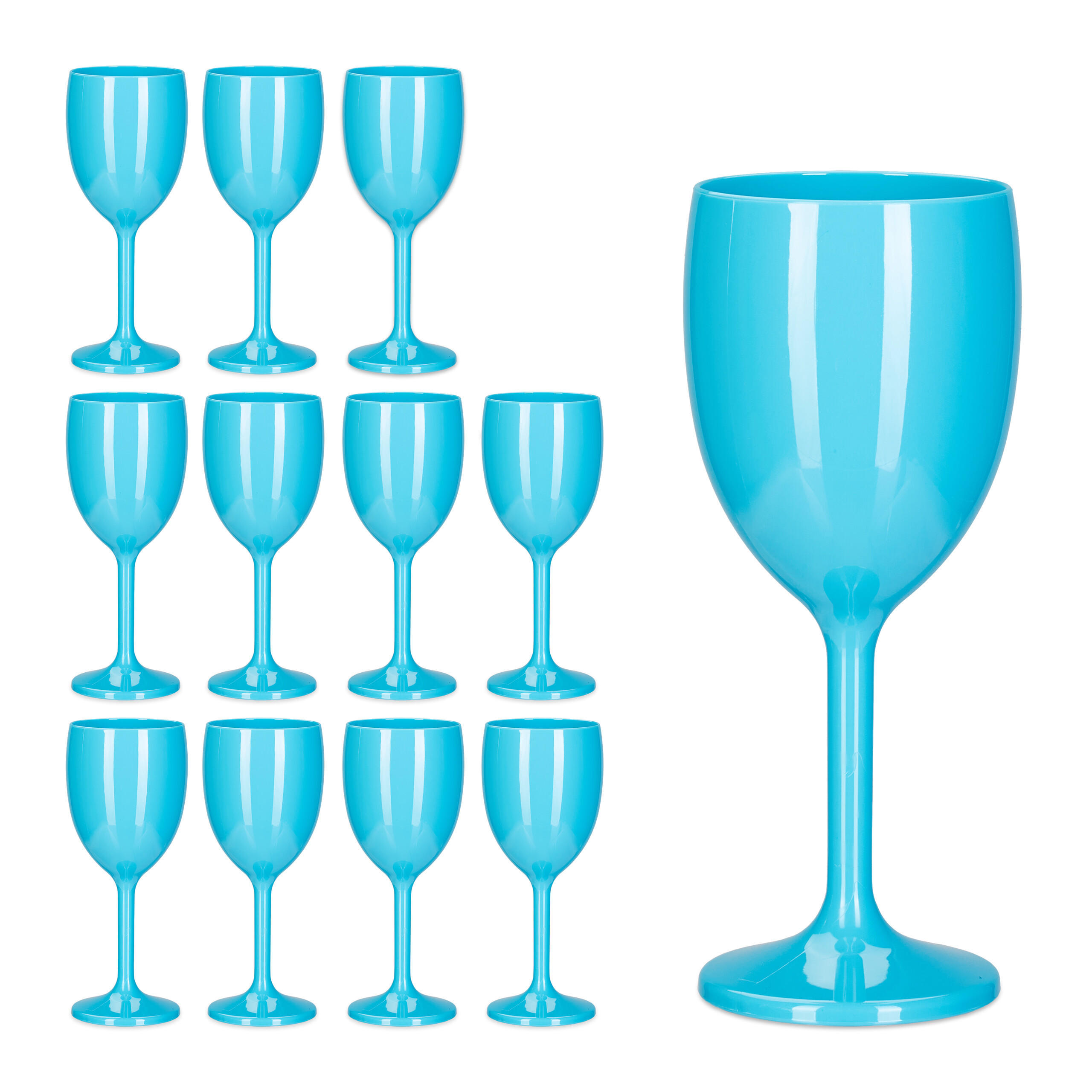 PAHARE Turcoaz set-12-bucati plastic rezistente la soc BPA-fara 250 ml