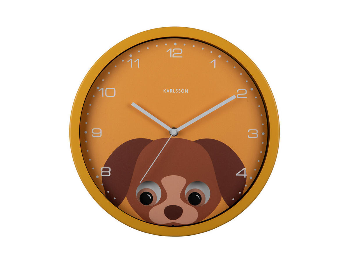 WANDUHR Peekaboo Ø30,8 cm - Gelb, Metall (30.8/1/30.8cm) - Karlsson