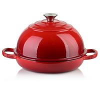 BRATPFANNE Verdeluxe Rot 26x26x5/19 cm Metall - Rot, Metall (26/26/19cm) - Mondex