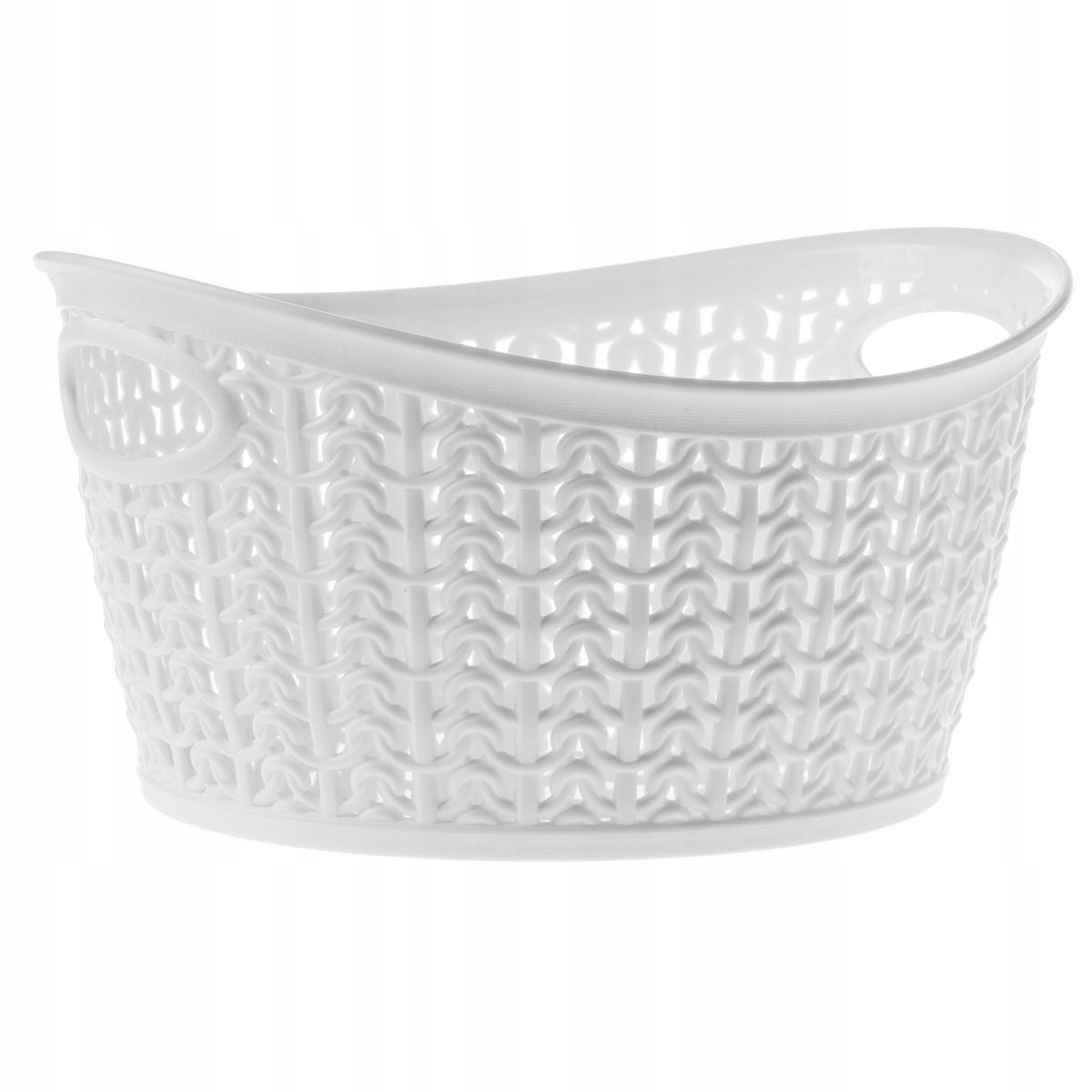 KUNSTSTOFFKORB 1,5L, weiß - Weiß, Kunststoff (21/16cm) - KADAX