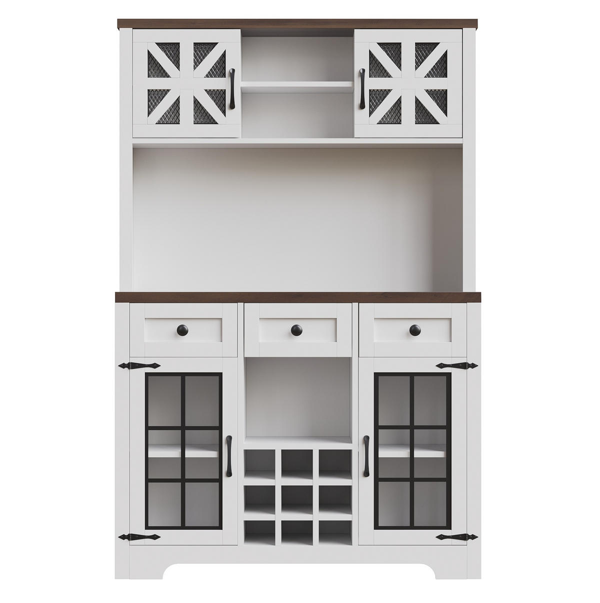 VISOKI element, 120/40/180 cm, MDF/staklo bijeli, s LED rasvjetom i stalkom za vino - bijela, drvni materijal (120/180/40cm) - BEAOK