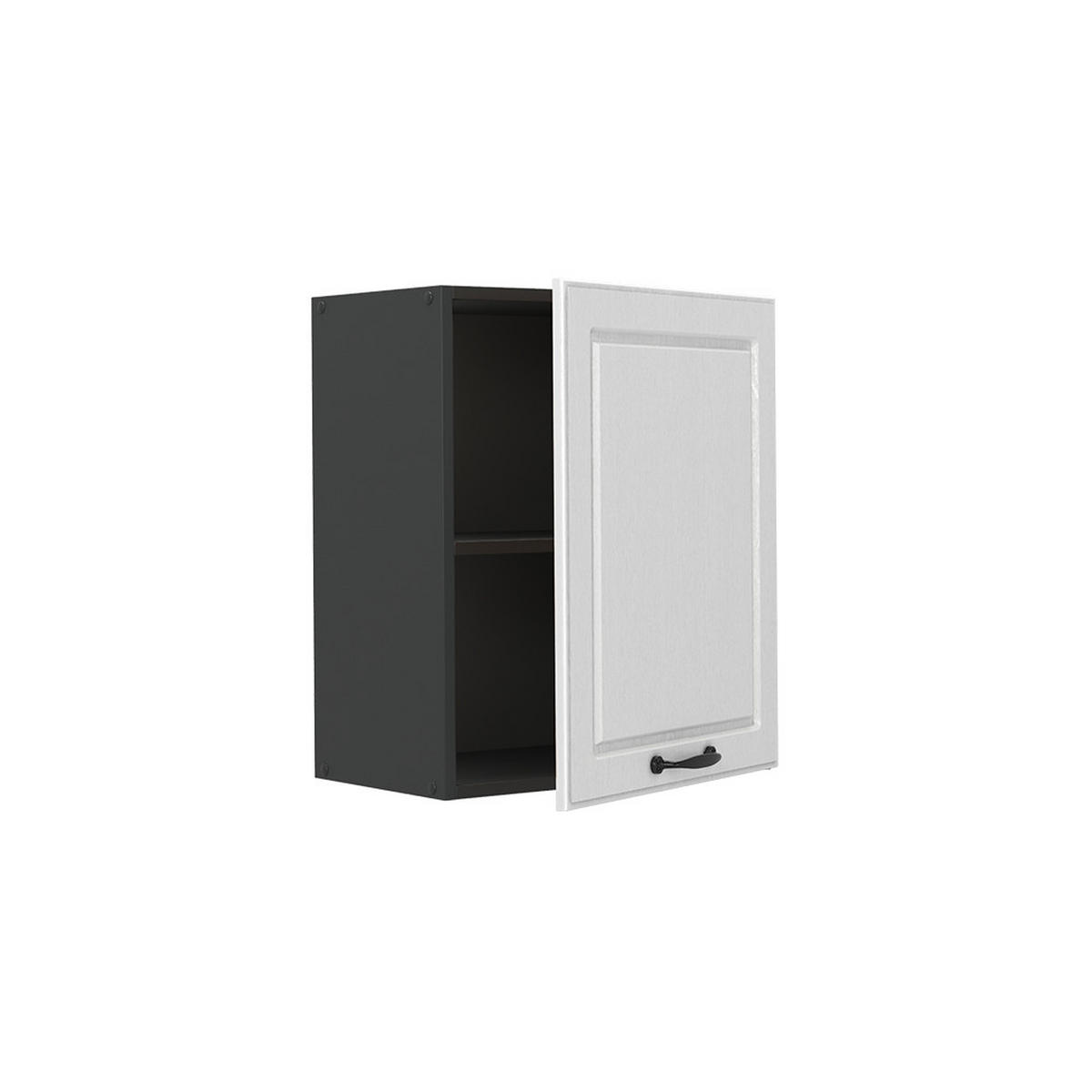HÄNGESCHRANK R-Line, Weiß Landhaus/Anthrazit, 50 cm - Anthrazit/Weiß, Holzwerkstoff (50/60/31cm) - Vicco