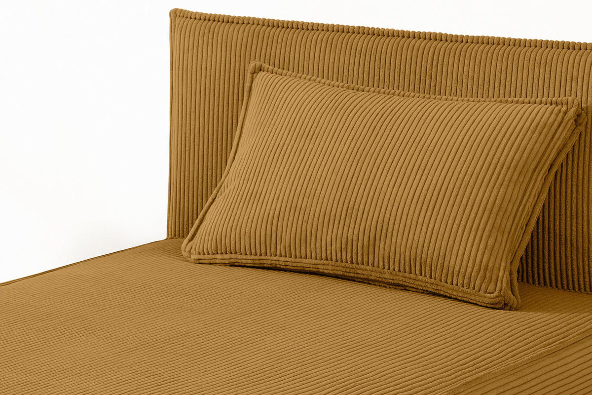BOXSPRINGBETT ROTI Einzelbett, gelb - Gelb/Schwarz, Holz/Holzwerkstoff (80/200cm) - KONSIMO®