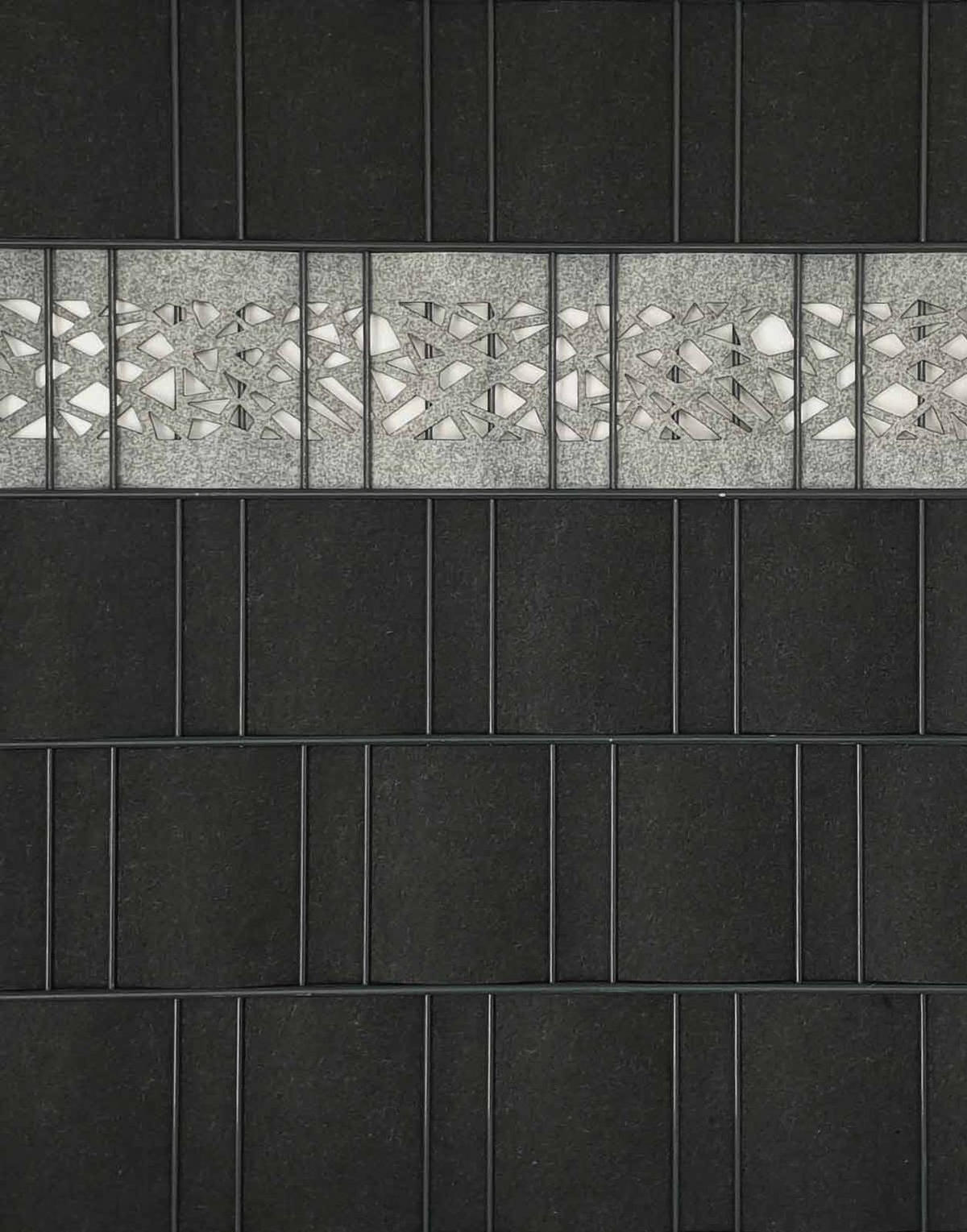 SICHTSCHUTZSTREIFEN Design Vlies Graphic für Doppelstabmatten Hellgrau 2,6m - Hellgrau, Kunststoff (260/19cm) - ZAUN|ZU