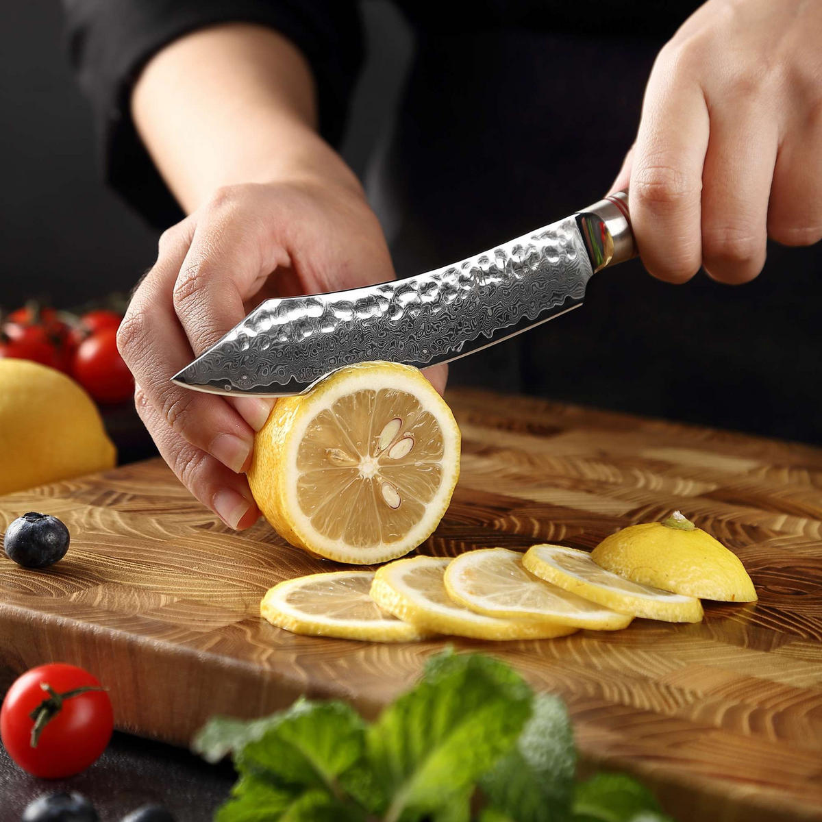 STEAKMESSER 12,5 cm - Nussbaumfarben, Holz/Metall (25cm) - Wakoli