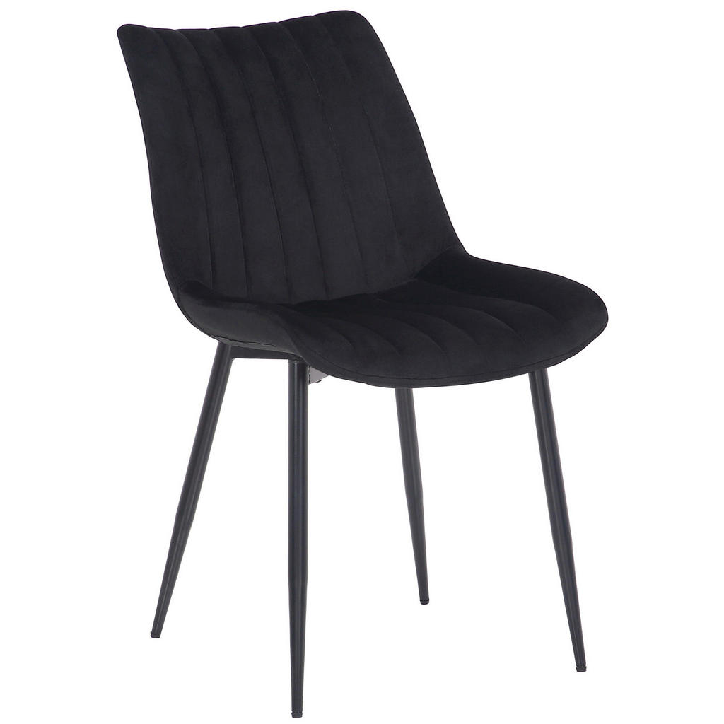 Thumbnail - CLP Stuhl, Schwarz, Textil, 46x82x61 cm, Esszimmer, Stühle, Esszimmerstühle, Vierfußstühle