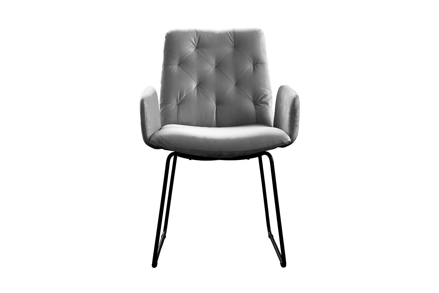ESSZIMMERSTUHL NEW CHARME Silber Velvet (1er-Set) - Silberfarben, Textil (59/87/66cm) - KAWOLA