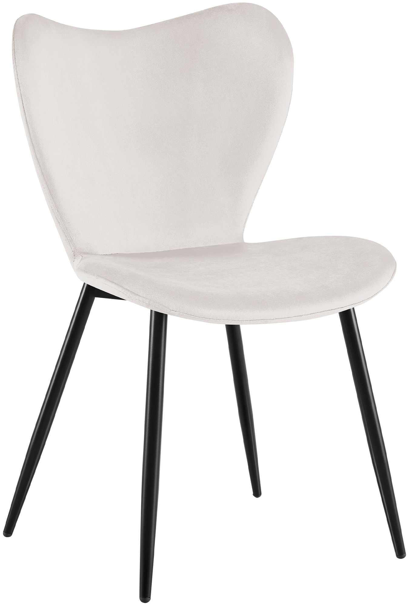 ESSZIMMERSTUHL Samt Grau - Schwarz/Grau, Textil/Metall (50/80/58cm) - CLP