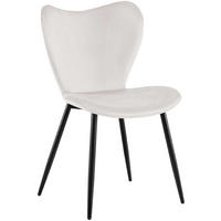 ESSZIMMERSTUHL Samt Grau - Schwarz/Grau, Textil/Metall (50/80/58cm) - CLP