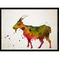 POSTER Tier, Ziege A4 Rahmenlos - Klar, Papier (29.7/5/21cm) - Nacnic