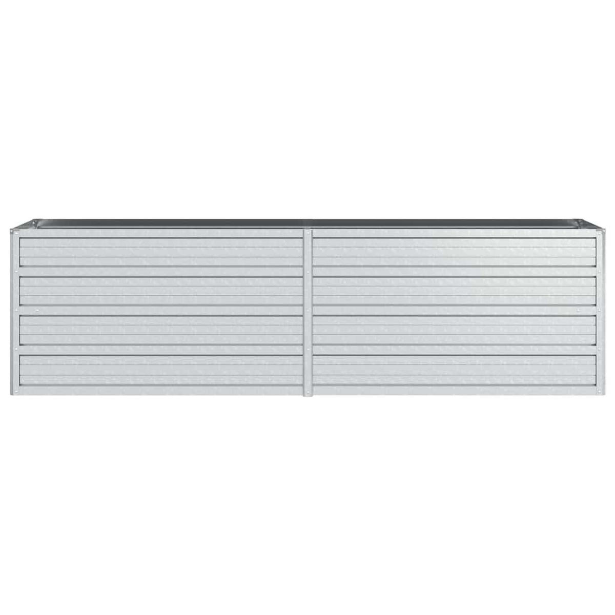 HOCHBEET 160/40/45 cm, aus Verzinkter Stahl, Silber - Silberfarben, Metall (40/45/160cm) - vidaXL
