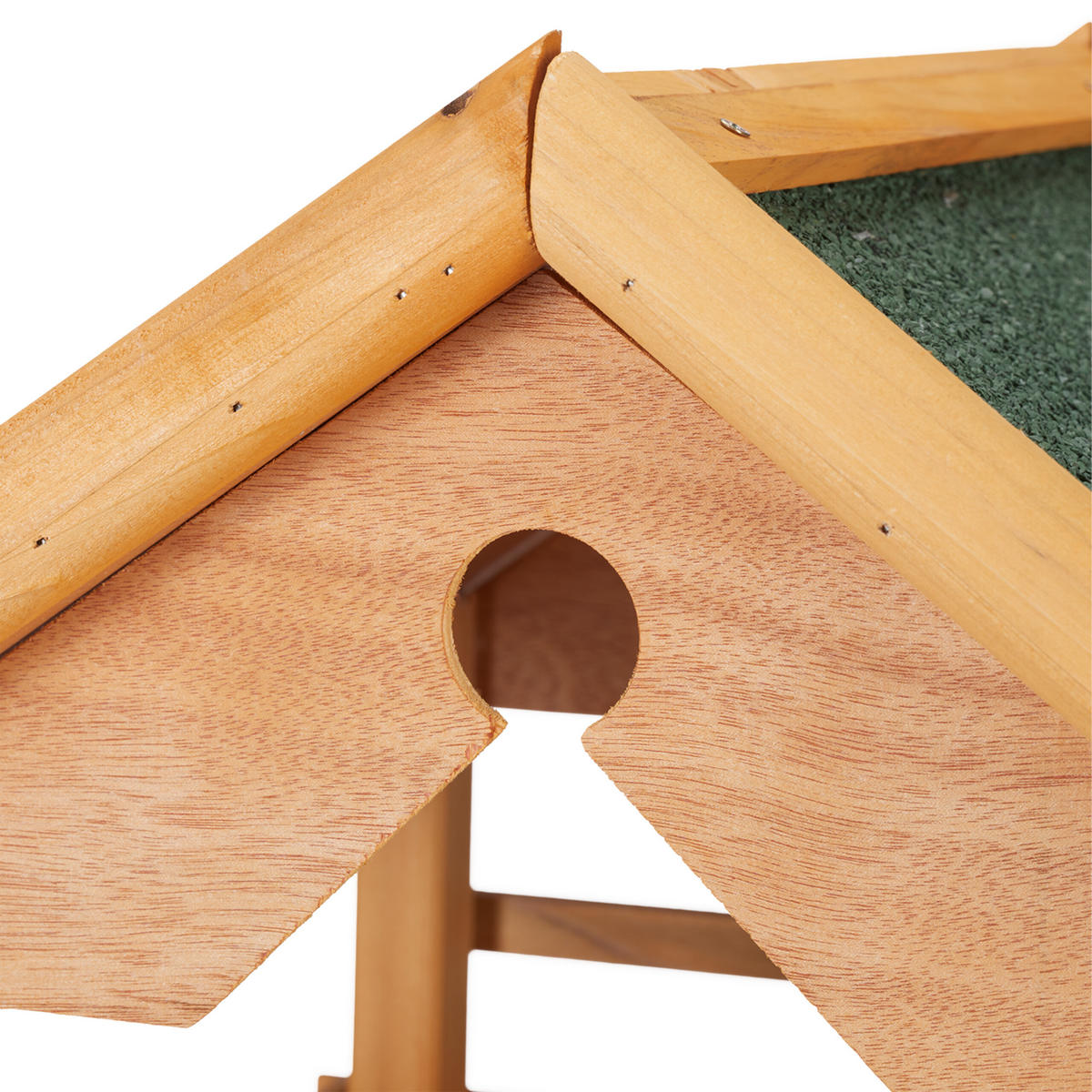 VOGELFUTTERHAUS - Orange, Holz (37/120/37.5cm) - Relaxdays