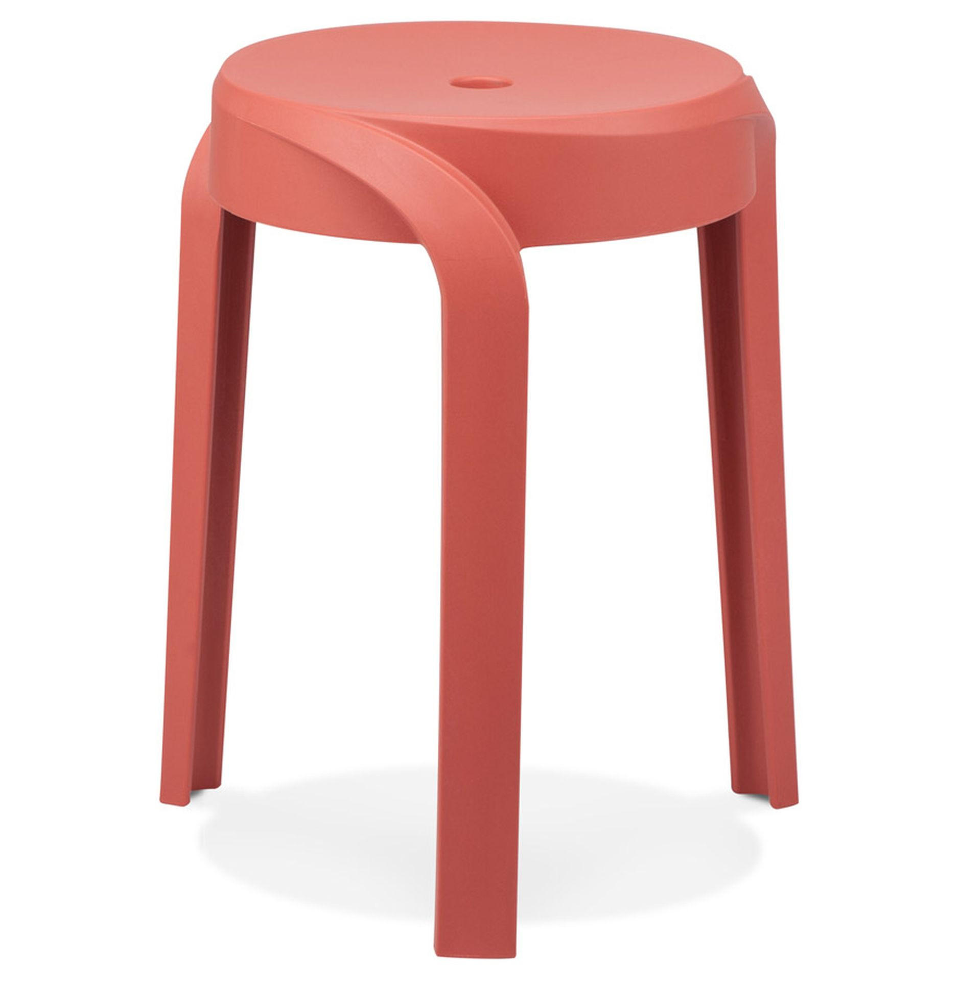 HOCKER POMPA Terrakotta - Rot, Kunststoff (36/45/35cm) - Légia Home