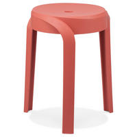 HOCKER POMPA Terrakotta - Rot, Kunststoff (36/45/35cm) - Légia Home