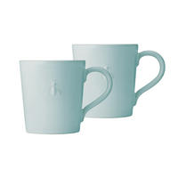 HENKELBECHER Biene blau 520 ml 2er Set - Blau, Keramik (0.52L) - La Rochère