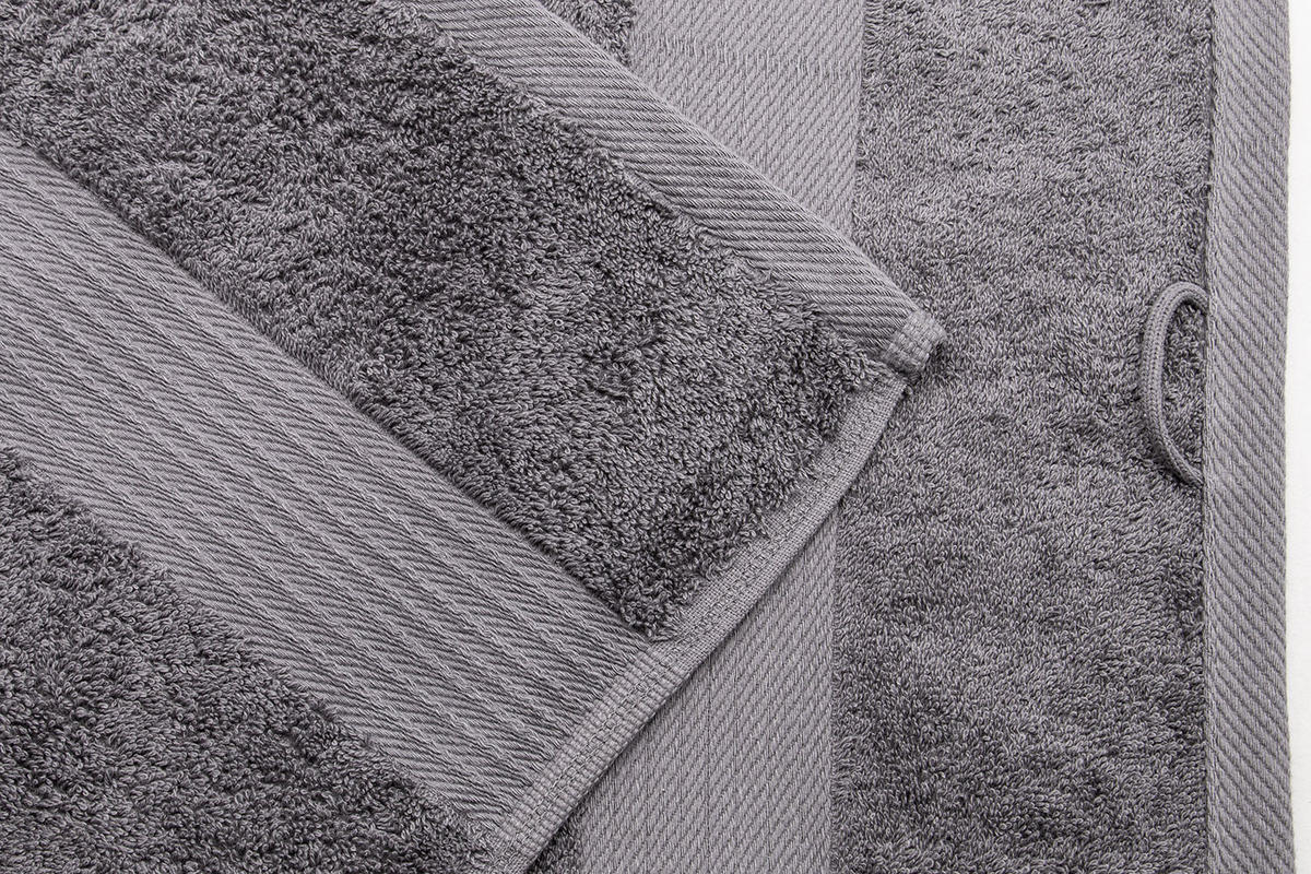 BADETUCH, 2er-Set, 100x150 cm, 100% Baumwolle, Grau - Anthrazit, Textil (100/150cm) - Zollner