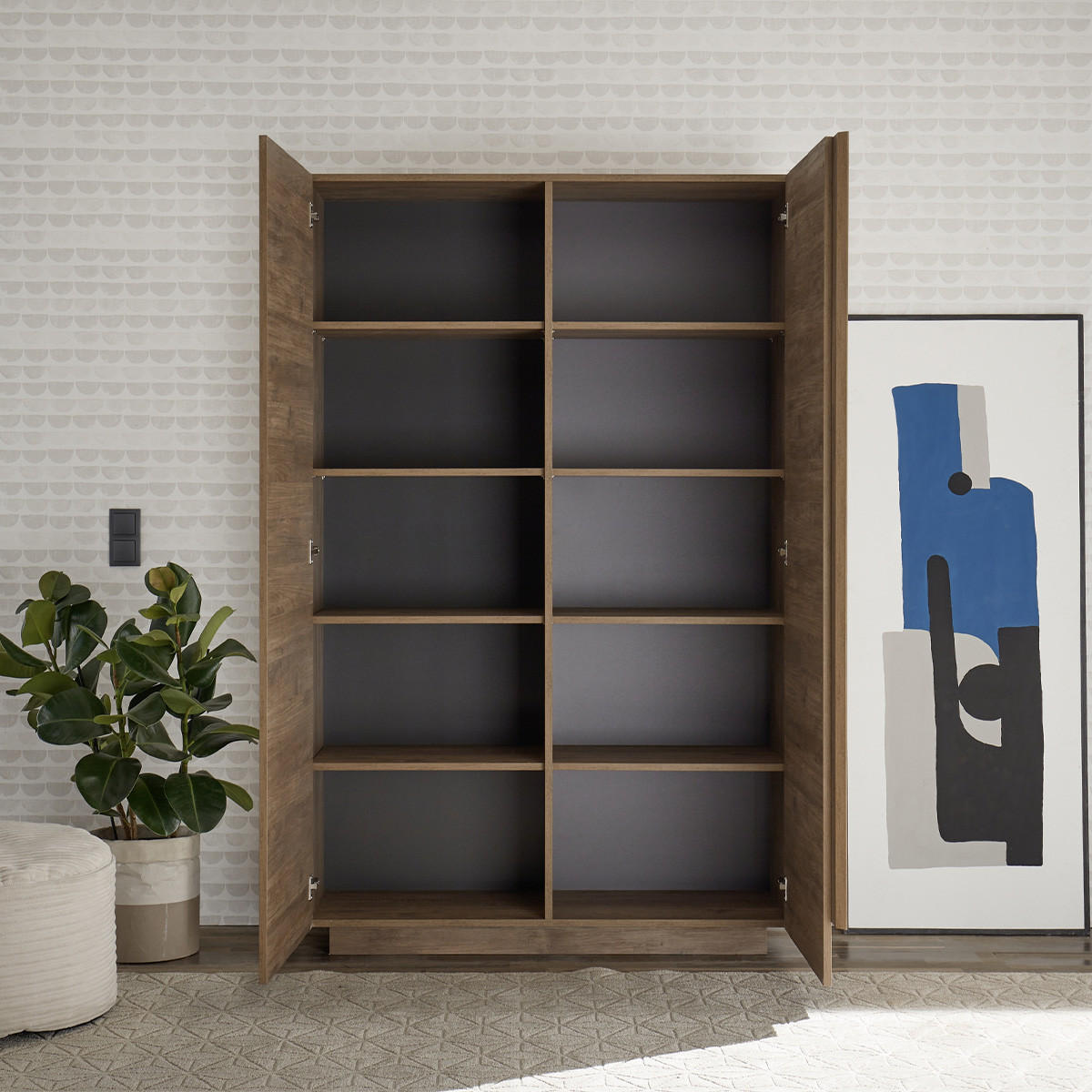 HIGHBOARD mit 2 Türen L182 cm - Jupiter - Eiche Artisan, Holzwerkstoff (121/193/44cm) - Calicosy