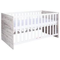 BABYBETT Bente 70 x 140 cm Weiß / Eiche - Eichefarben/Weiß, Holz/Holzwerkstoff (70/140cm) - arthur berndt