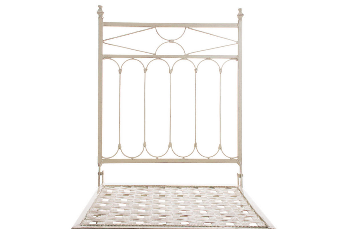 GARTENKLAPPSTUHL 2er Set Metall antik-creme - Creme, Metall (42/94/40cm) - CLP