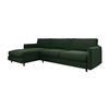 ECKSOFA LINKS Rastergewebe Olivgrün 268cm - Olivgrün, Textil (166/268cm) - Sia Home