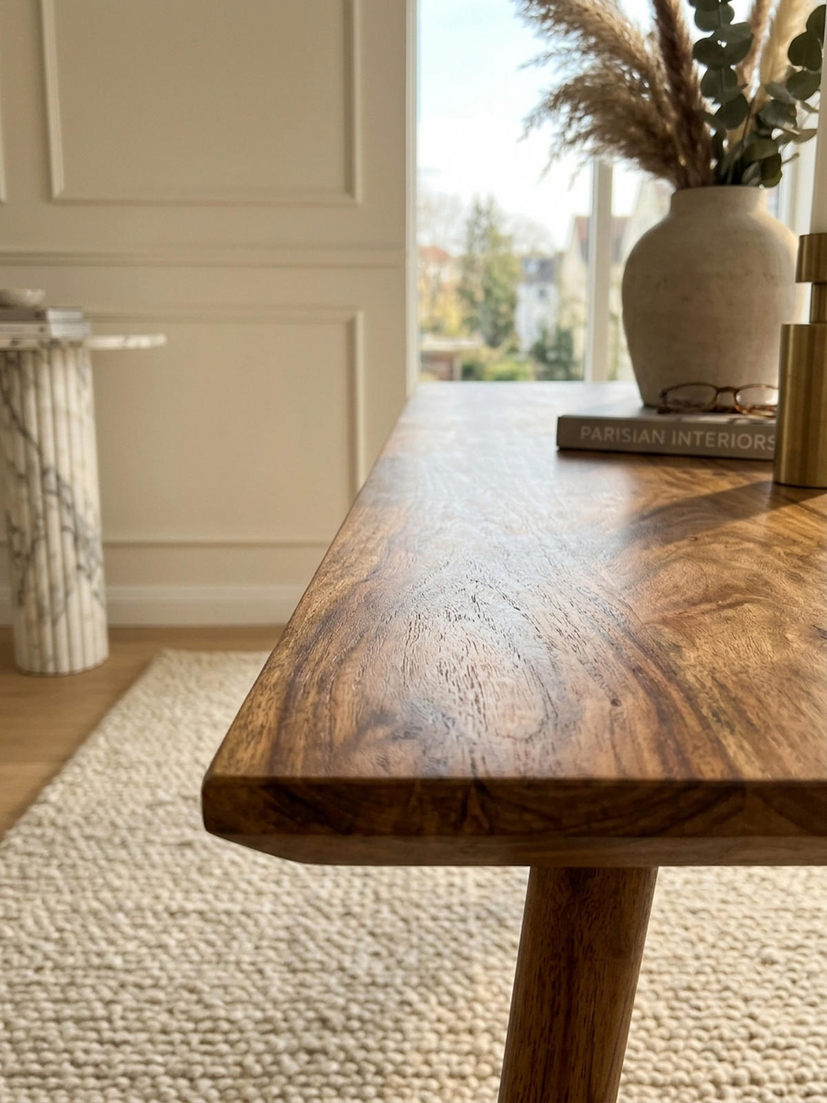 ESSTISCH Massivholz Braun Landhausstil Handgefertigt, Braun 180x80x76 cm - Braun, Holz (80/180/76cm) - KADIMA DESIGN