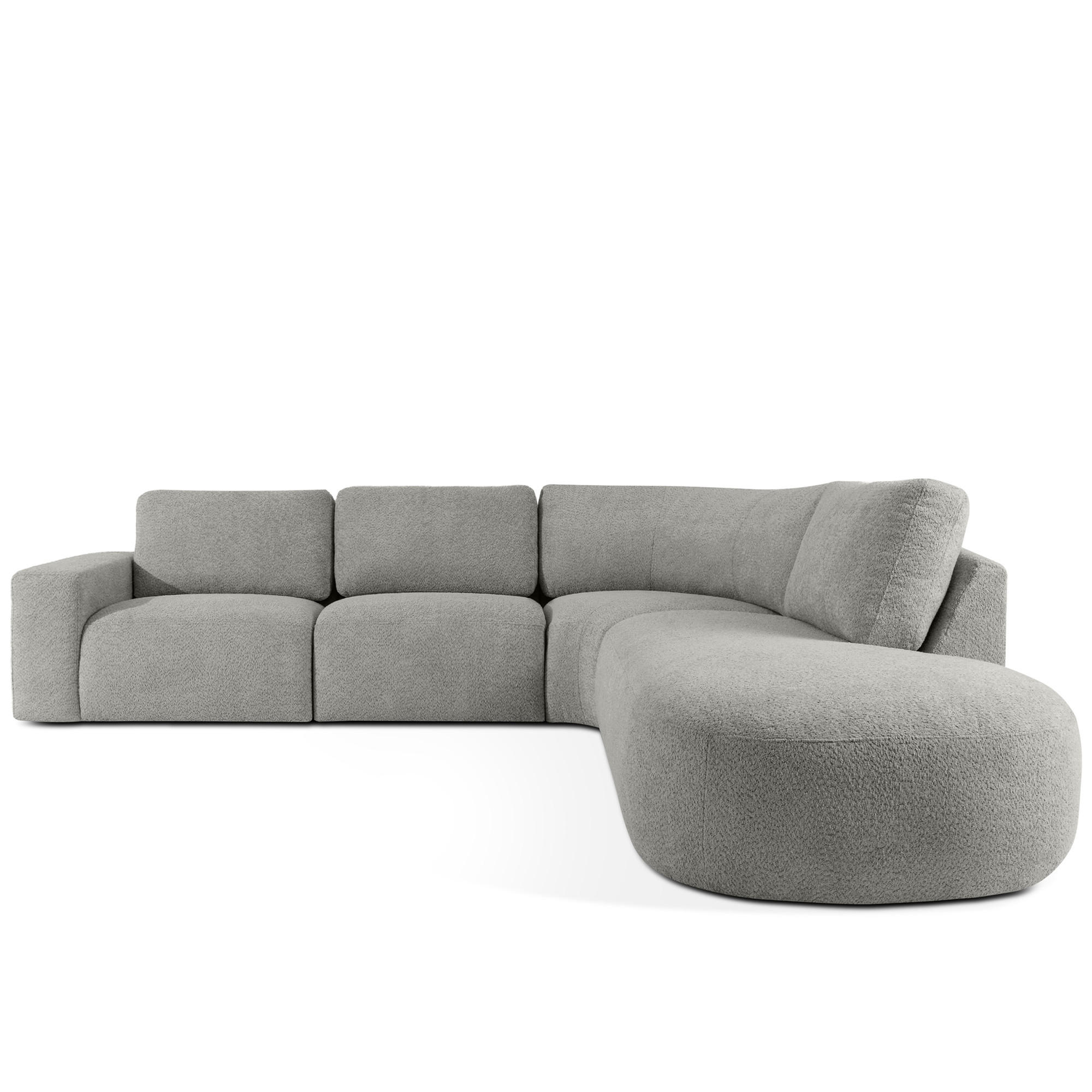 ECKSOFA RECHTS ZUCCO, Dunkelaschgrau - Dunkelgrau, Holz/Holzwerkstoff (304/293cm) - KONSIMO®