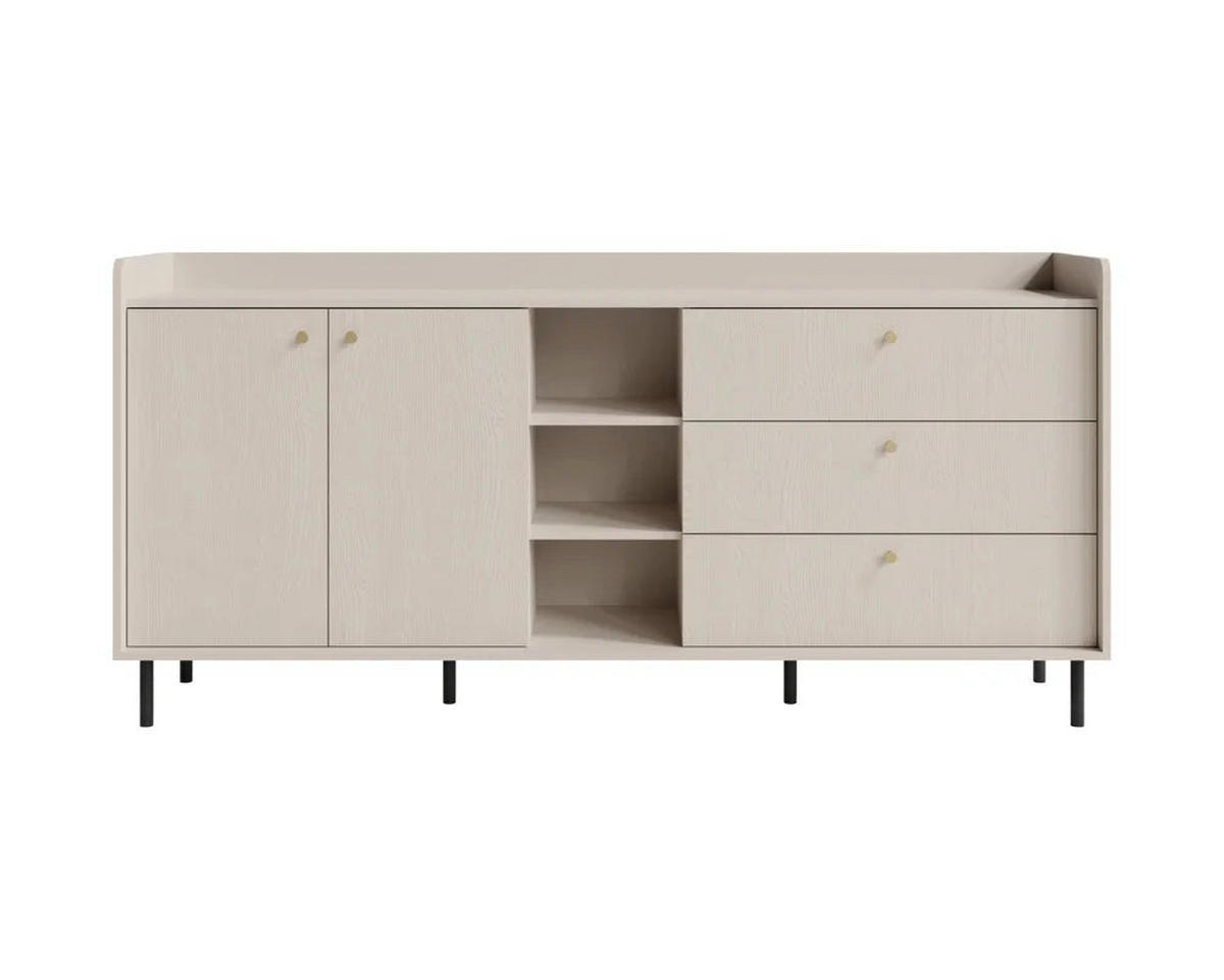 SCHLAFZIMMER Set 3-tlg. – GRANDE System – Beige - Beige, Holzwerkstoff (193.5/91/42cm) - hi-markt