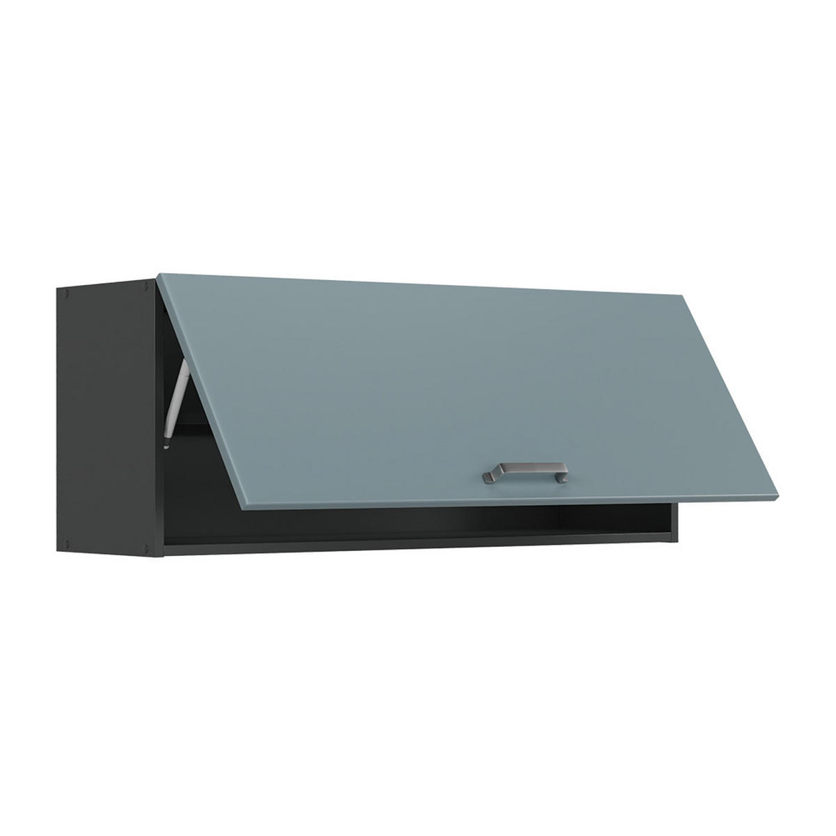 HÄNGESCHRANK R-Line, Blau-Grau/Anthrazit, 100 cm Flach - Anthrazit/Blaugrau, Holzwerkstoff (100/40/31cm) - Vicco