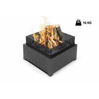 FEUERSCHALE Fireplace Schwarz 55 x 55 x 37 cm 16 kg aus Stahl pulverbeschichtet - Schwarz, Metall (55/37/55cm) - The Favilla