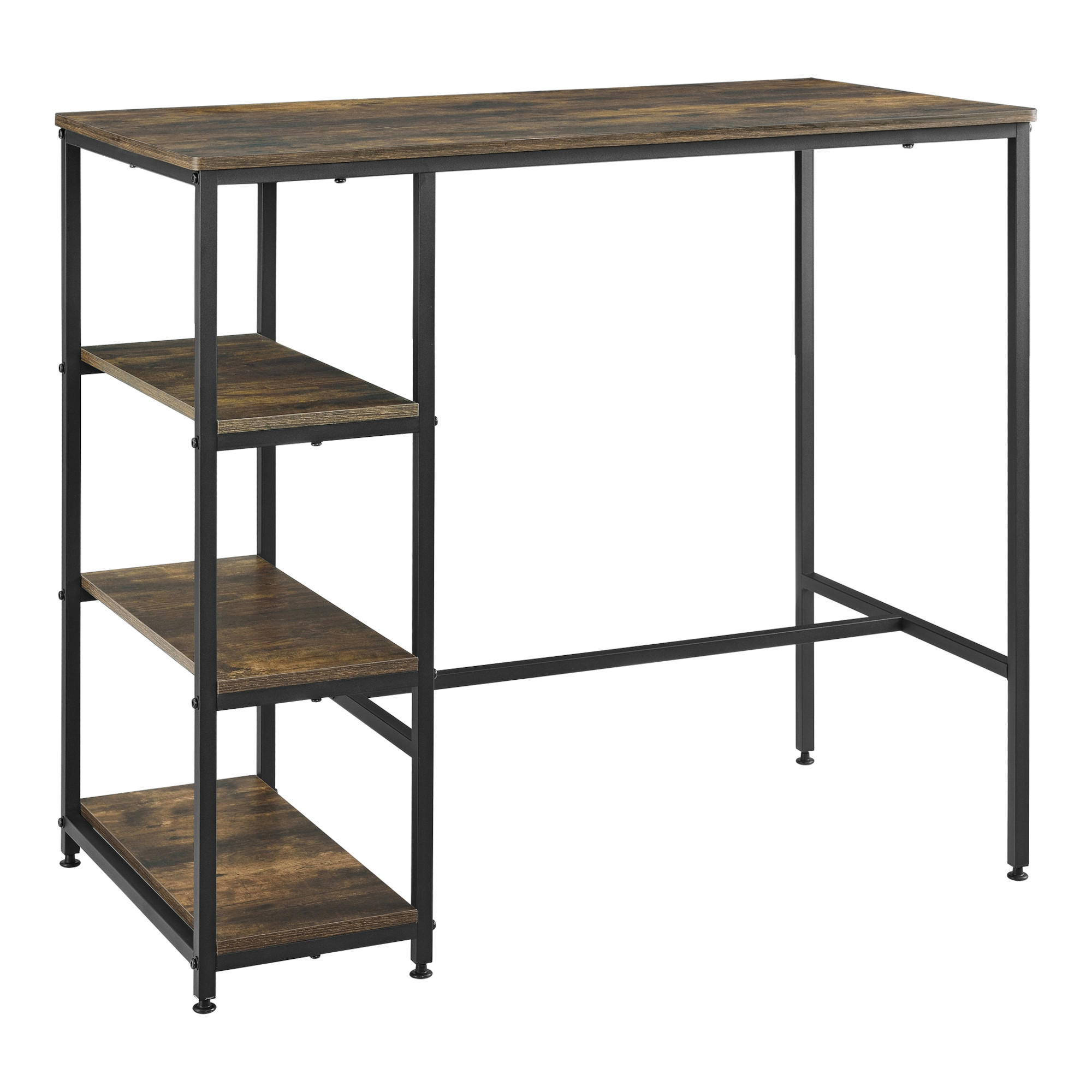 BARTISCH Växjö - Dunkelbraun, Metall (109/100/60cm) - [en.casa]