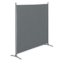 SICHTSCHUTZ Tarazona - Dunkelgrau, Textil/Metall (175/0.1cm) - [en.casa]