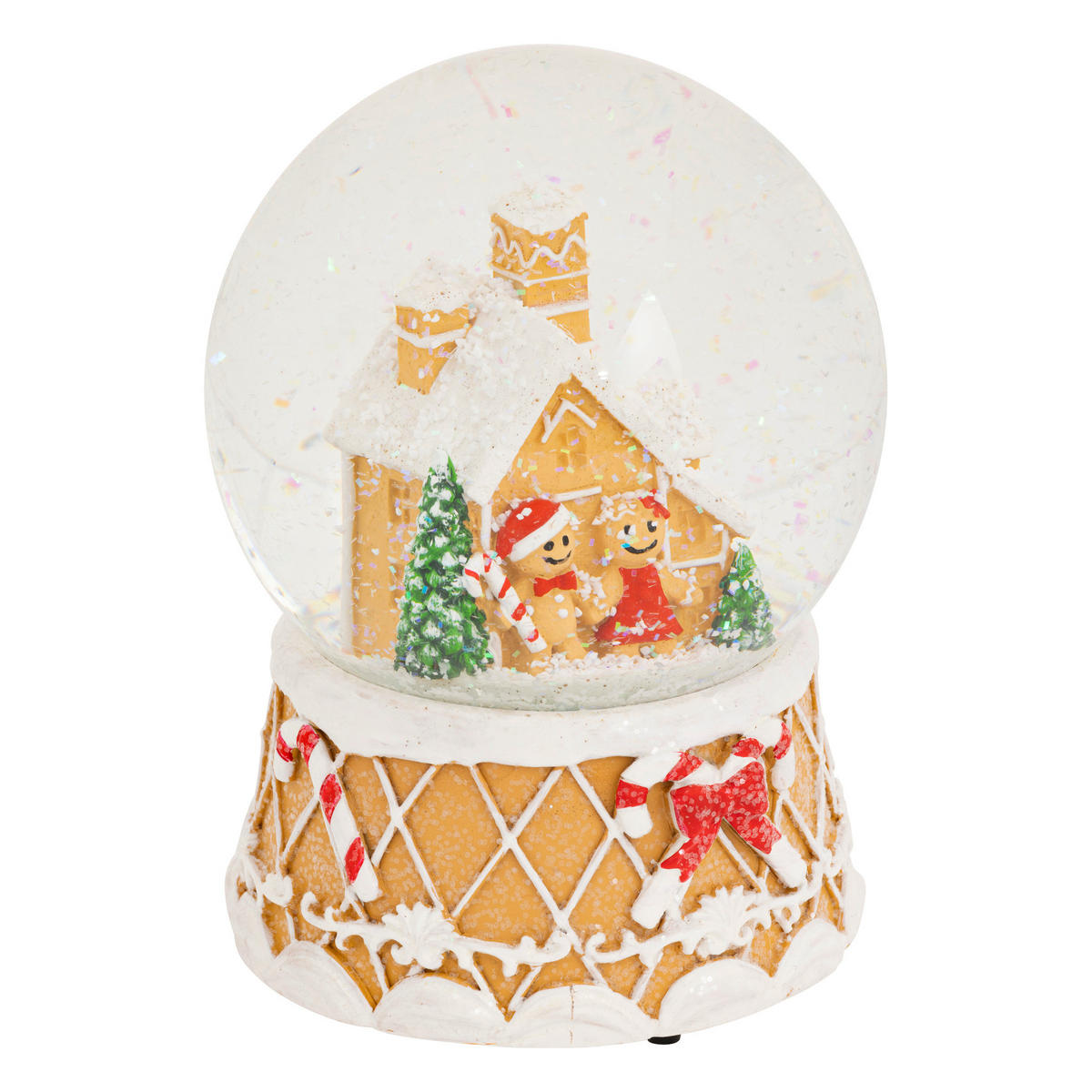 SCHNEEKUGEL Lebkuchenhaus Ø 10 cm - Multicolor, Kunststoff (10/13.8/10cm) - Atmosphera Createur d´interieur