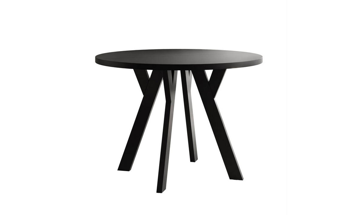 ESSTISCH VOLTA MATT 100/100/72,5 cm Tischplatte: Schwarz matt; Gestell: Schwarz - Schwarz, Holzwerkstoff/Metall (100/100/72.5cm) - Lookway
