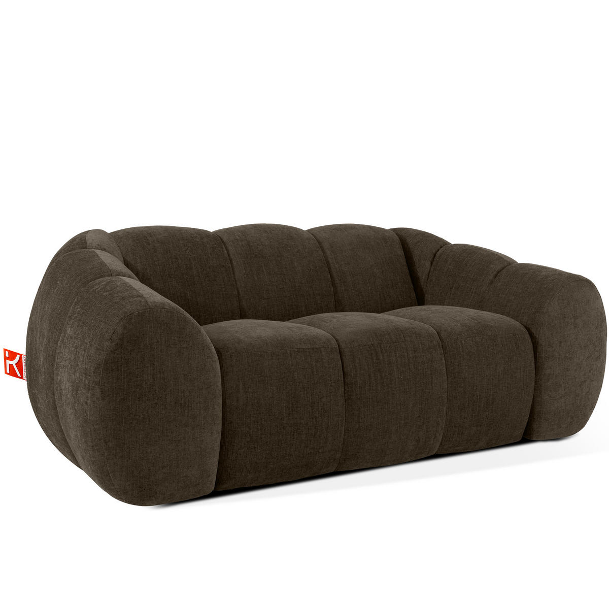 2-SITZER SOFA FLAVA, Braun - Braun, Holz/Holzwerkstoff (200/76/100cm) - KONSIMO®