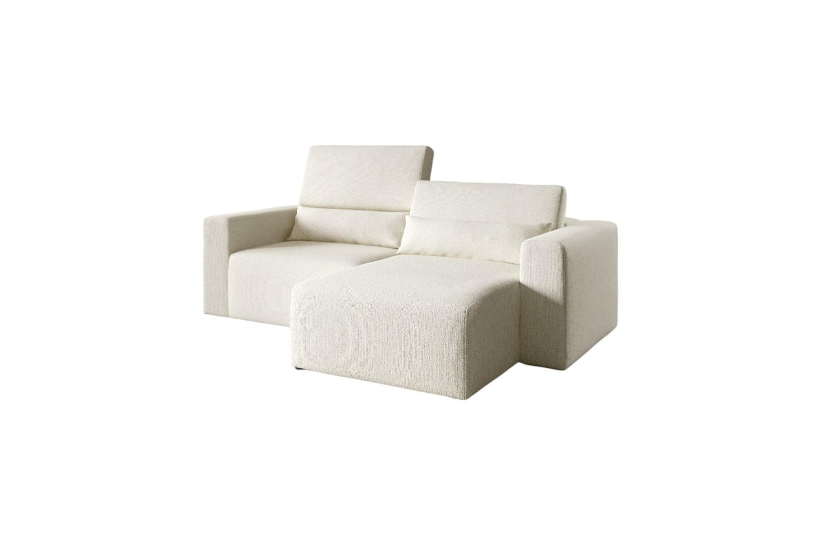 ECKSOFA Modular Premium Weiß - Schwarz/Weiß, Holz/Holzwerkstoff (225/172cm) - Furnisell