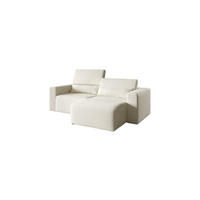 ECKSOFA Modular Premium Weiß - Schwarz/Weiß, Holz/Holzwerkstoff (225/172cm) - Furnisell