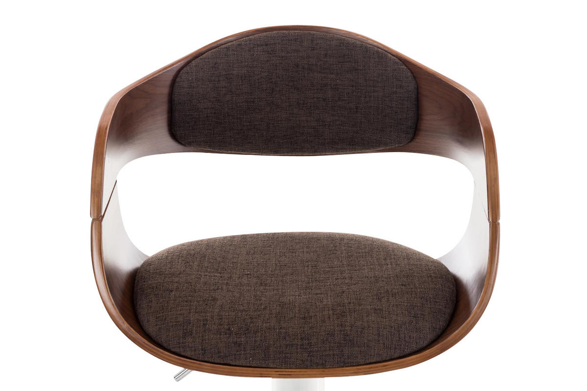 BARHOCKER Stoff walnuss/braun - Walnussfarben/Braun, Textil/Metall (50/88/48cm) - CLP