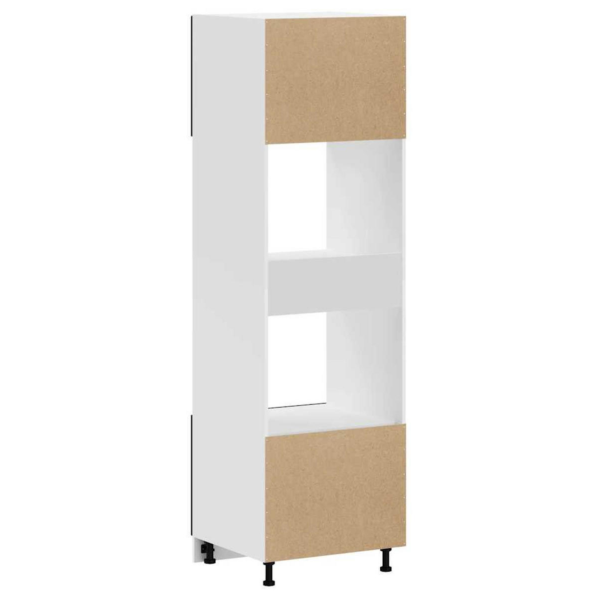 HERDUMBAUSCHRÄNKE 2er Set Lucca Schwarz Holzwerkstoff - Schwarz, Holzwerkstoff (57/207/60cm) - vidaXL
