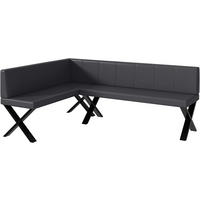 ECKBANK PETER_X - Grau, Leder (142/196cm) - Meblini