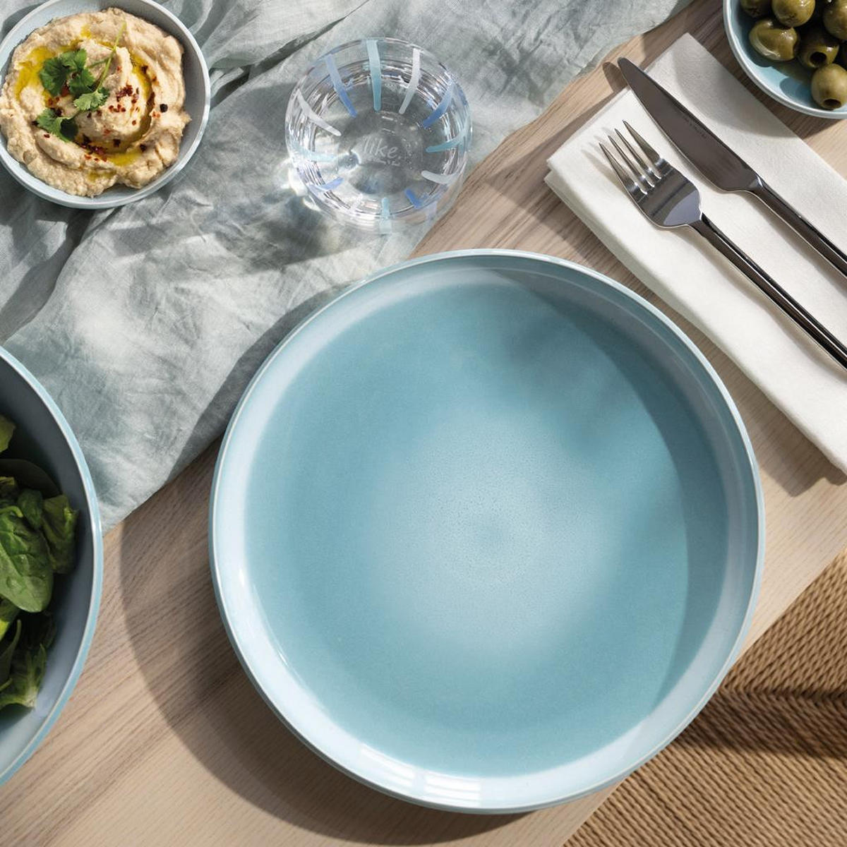 SPEISETELLER Perlemor Aqua blau ø 27,1 cm 6er Set - Blau, Keramik (27.1cm) - like.Villeroy & Boch