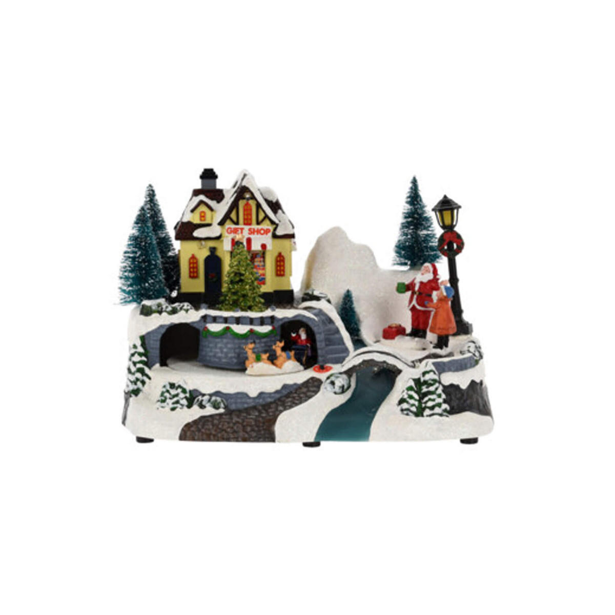 WEIHNACHTSSZENE Mehrfarbig 15/24/17 cm - Multicolor, Kunststoff (15/17/24cm) - Mobili Rebecca