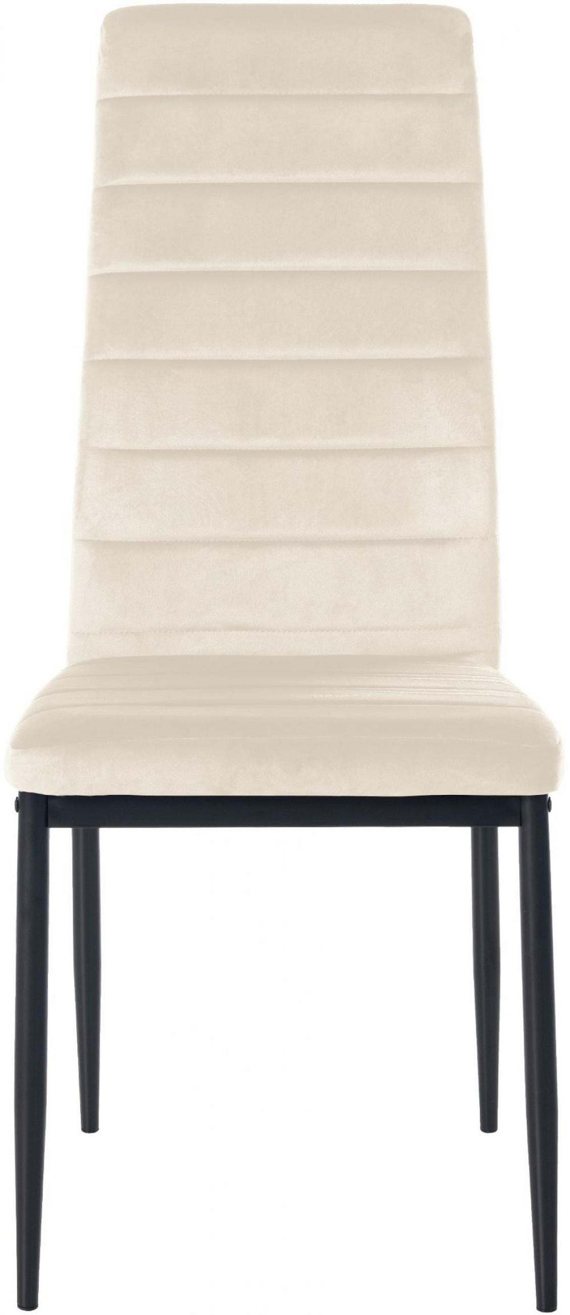 STUHL Samt creme - Creme, Textil/Metall (41.5/99/40cm) - CLP