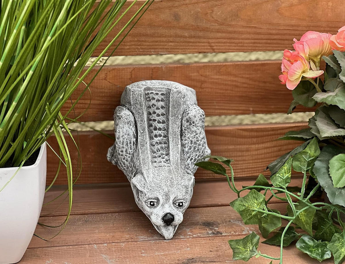 STEINFIGUR Gargoyle Aufhänger frostfest Steinguss - Grau, Stein (11/8/17cm) - stoneandstyle