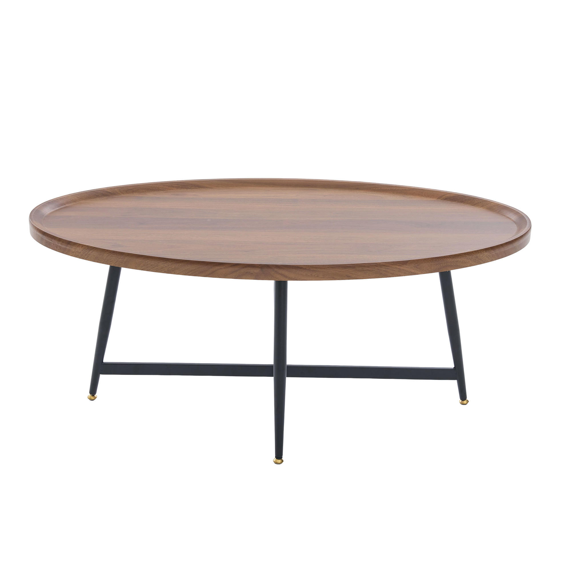 KONFERENČNÍ stolek 110/55/45 cm hnědá z MDF s kovovou konstrukcí - hnědá, kompozitní dřevo (110/55/45cm) - OKWISH